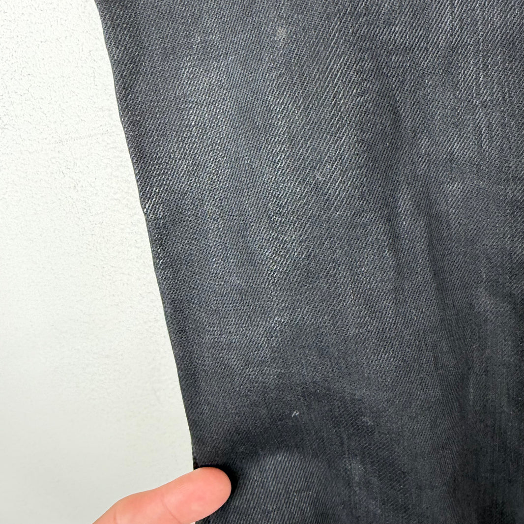 Saint Laurent Black Waxed Distressed D02 Jeans
