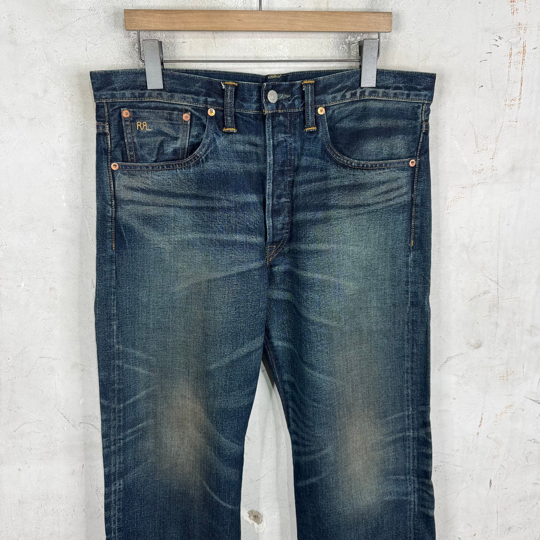 RRL Looser Fit Medium Wash Jeans