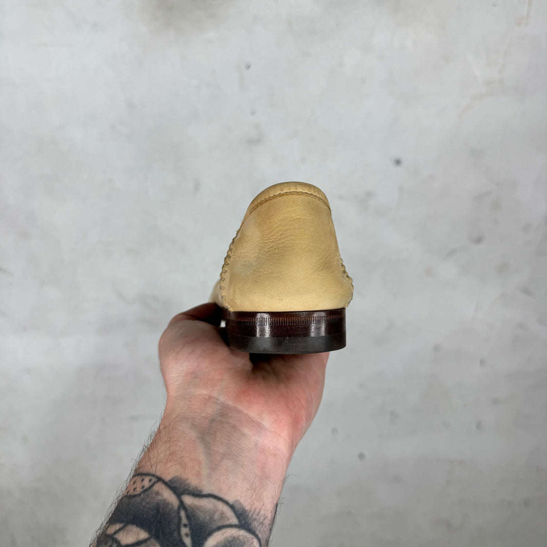 Gucci Beige Soft Leather Horsebit Mules