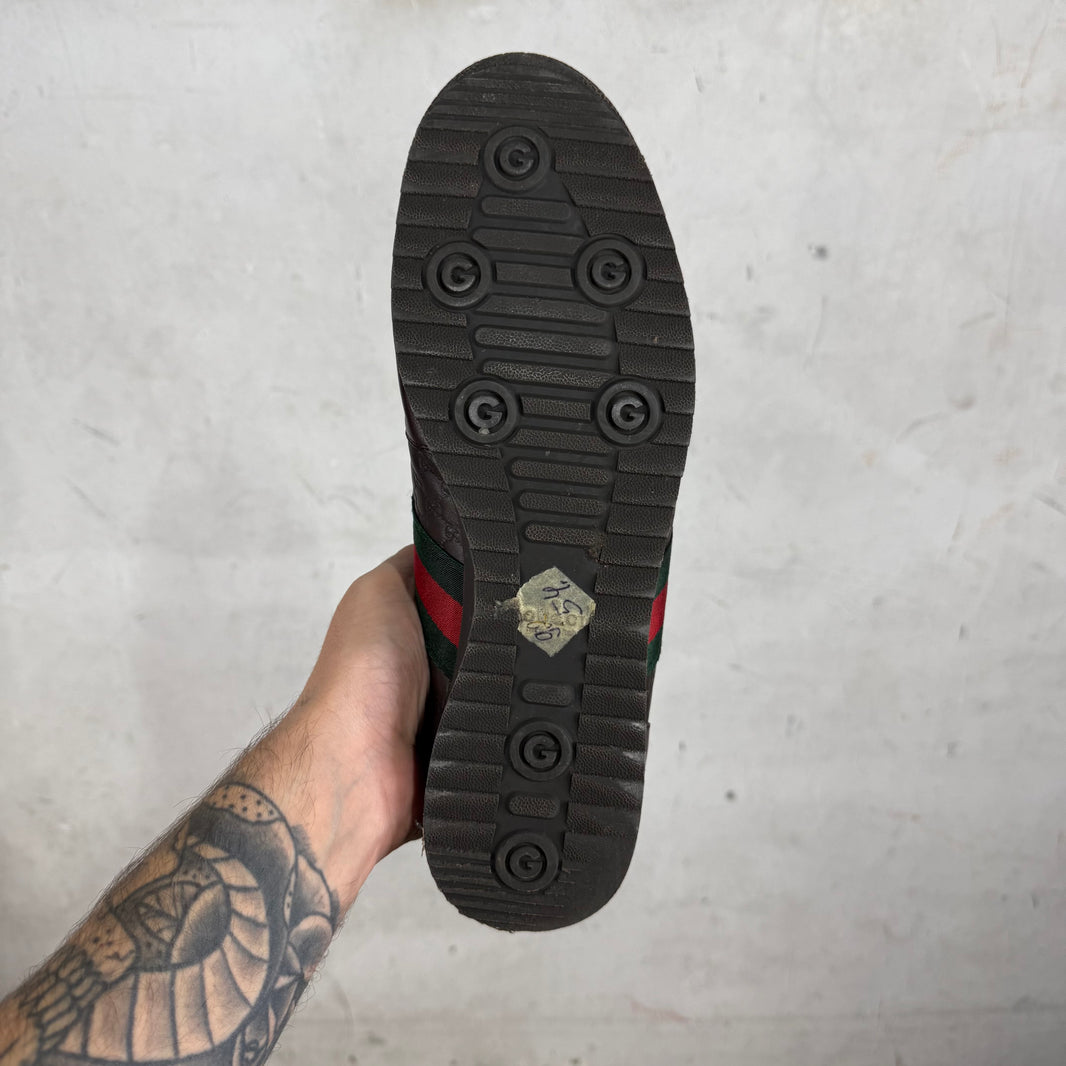 Gucci Brown Embossed Monogram Runners