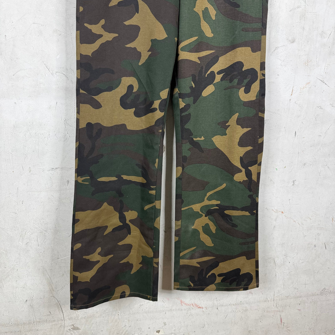 Endless Denim Camo Flared Pants