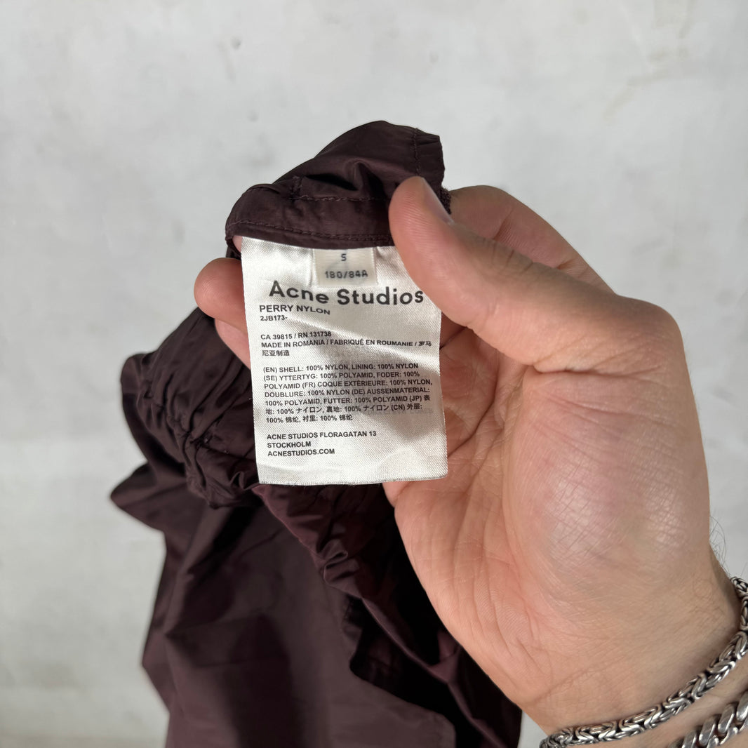 Acne Studios Maroon Nylon Swim Trunks