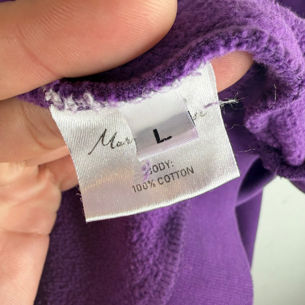 Martine Rose Purple Embroidered Back Logo Hoodie