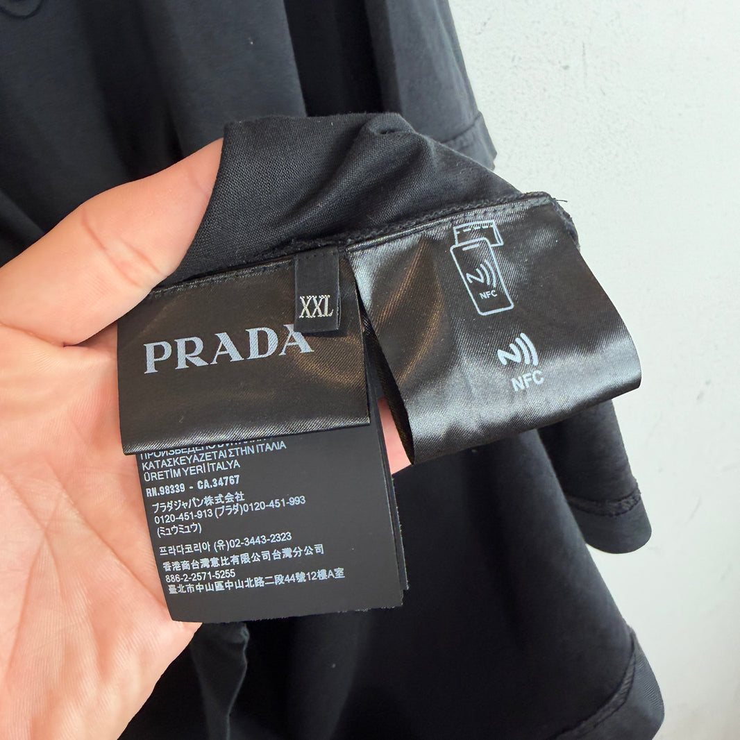 Prada Black Blank Badge T-Shirt