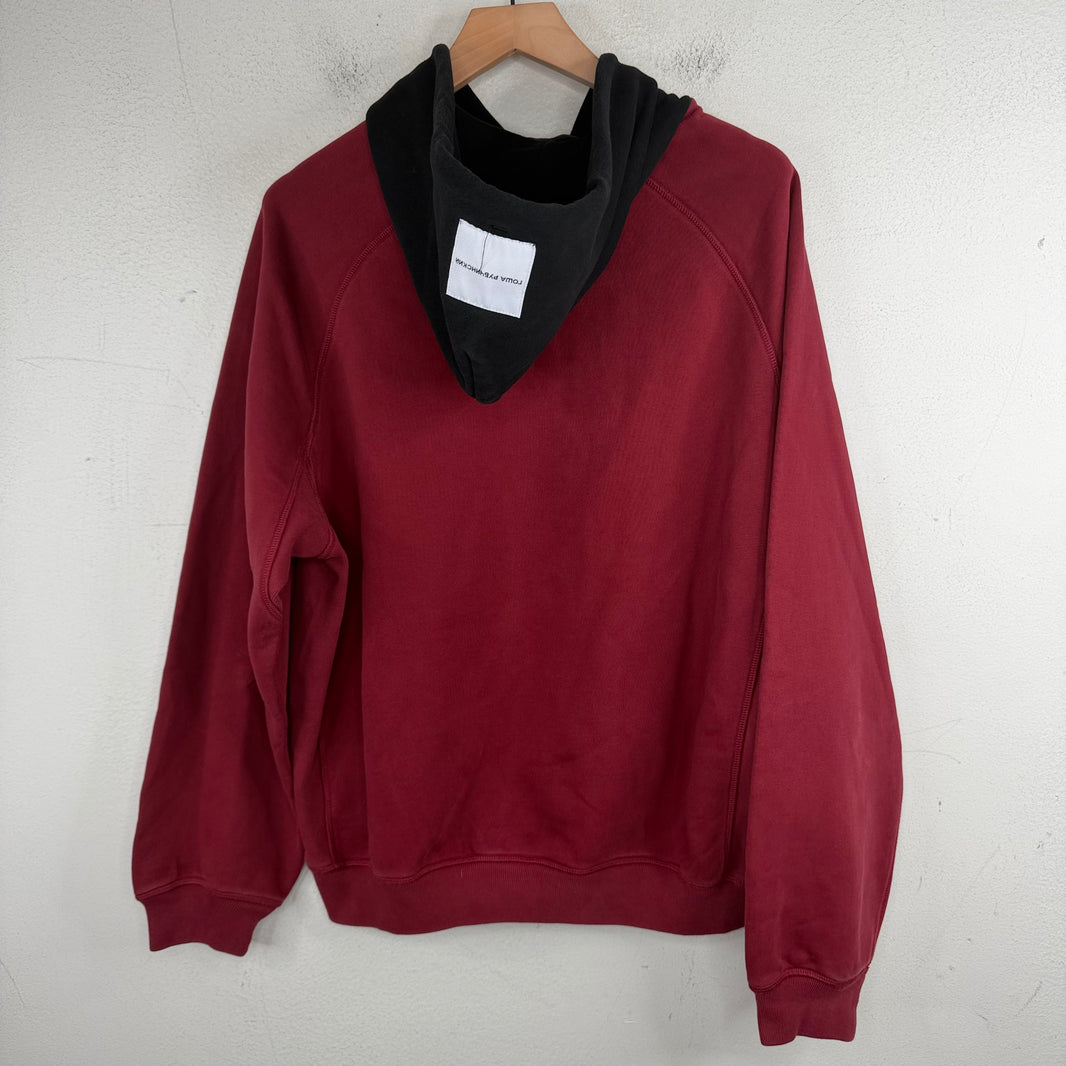 Gosha Rubchinskiy Burgundy Quarter Zip Hoodie