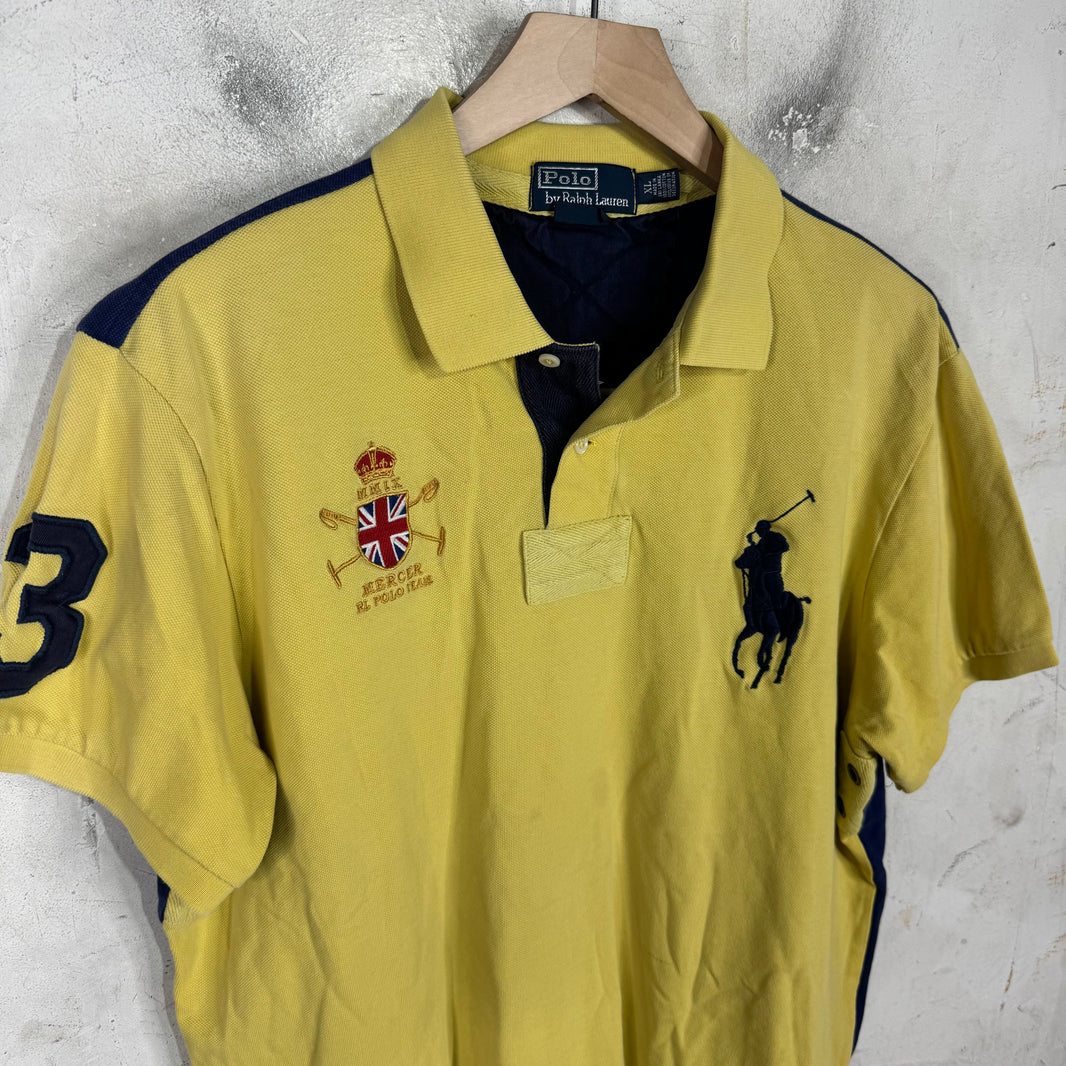 Ralph Lauren Yellow Two Toned Mercer Big Pony Polo