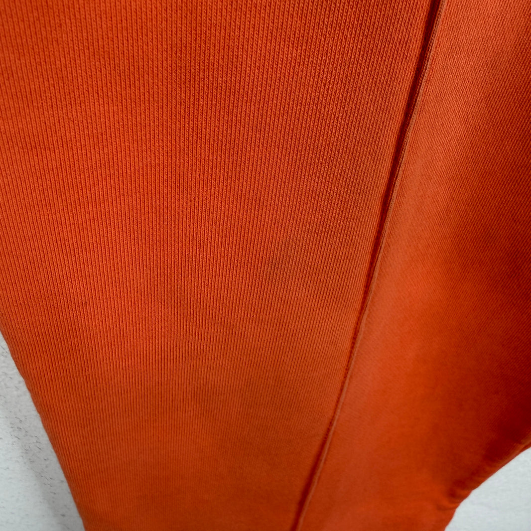 Helmut Lang Orange Pleated Slim Sweatpants