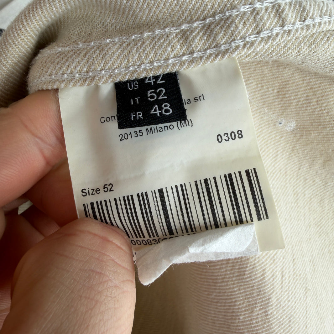 Calvin Klein 205W39NYC White Denim Snap Button Shirt