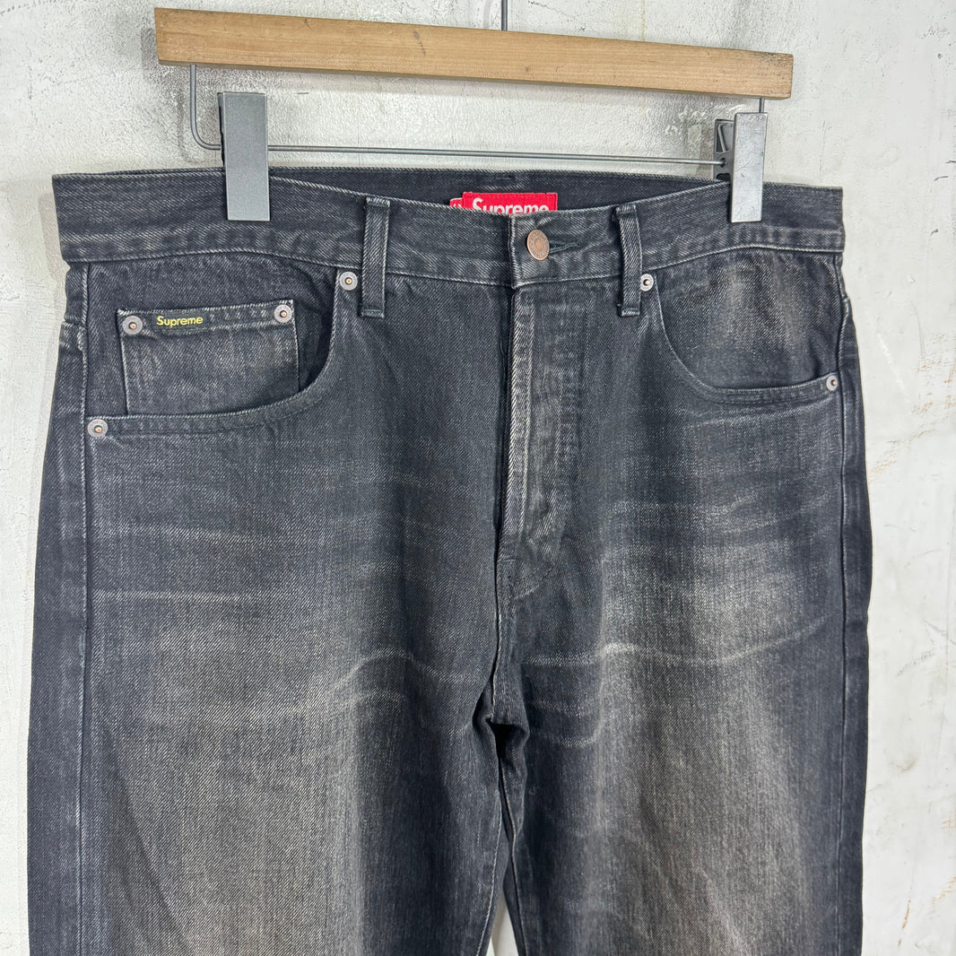 Supreme Faded Black Selvedge Jeans