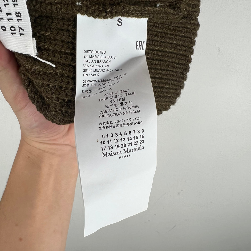 Margiela Olive Stitch Knit Beanie