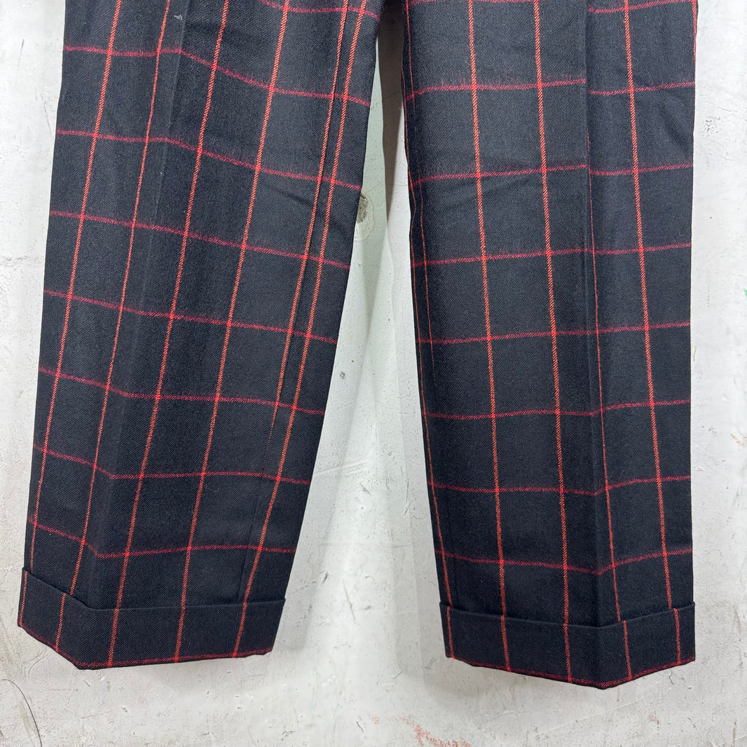 Gucci Plaid Wool Trousers
