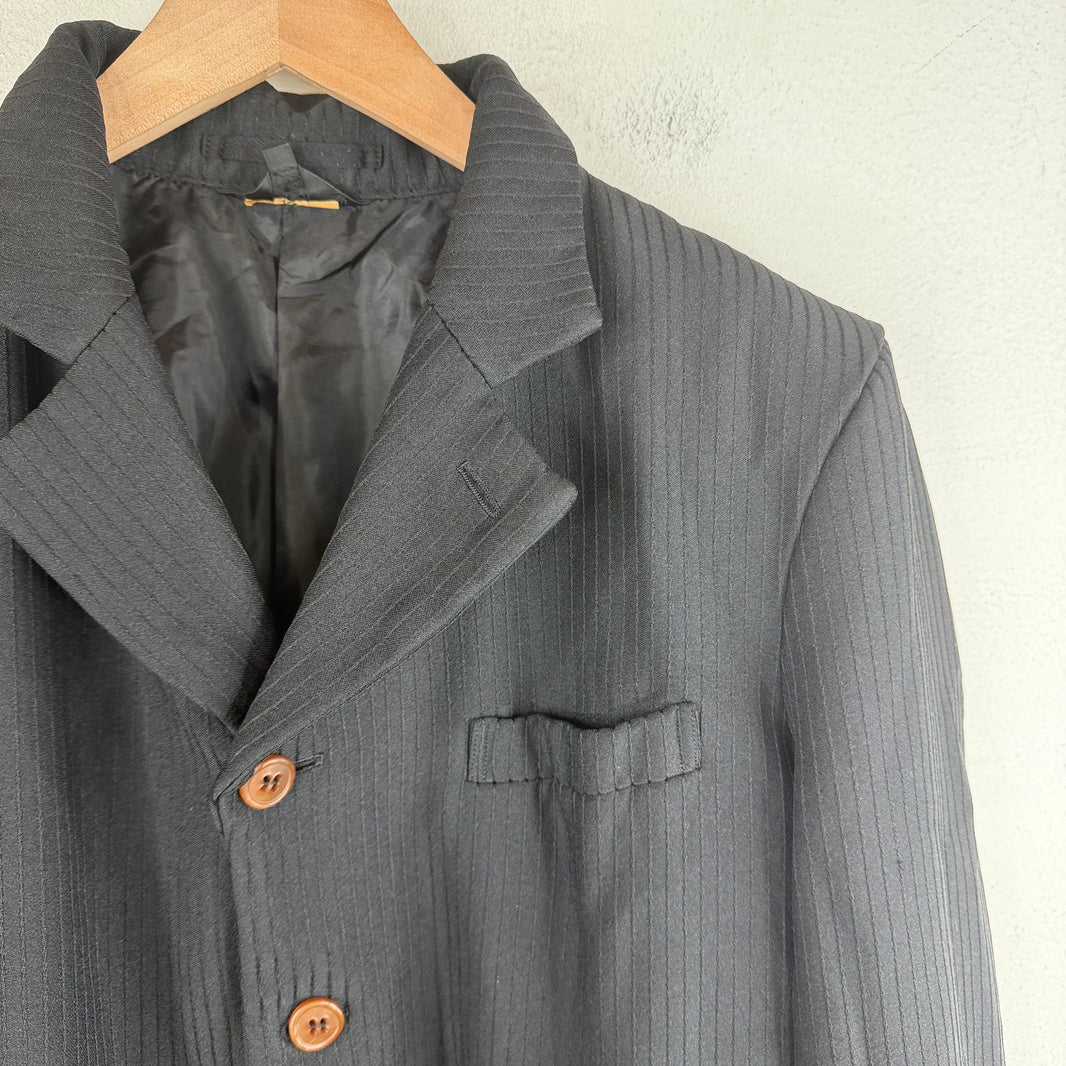 CDG Striped Flower Blazer