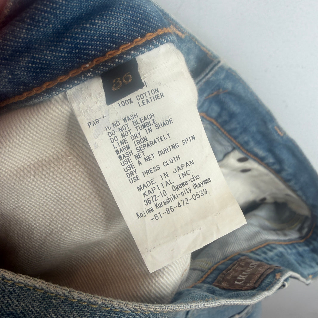 Kapital Blue Denim Bone Shorts