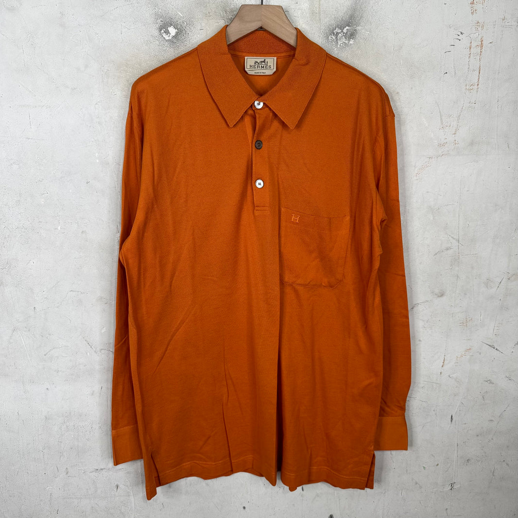 Hermes Orange H Logo Rugby