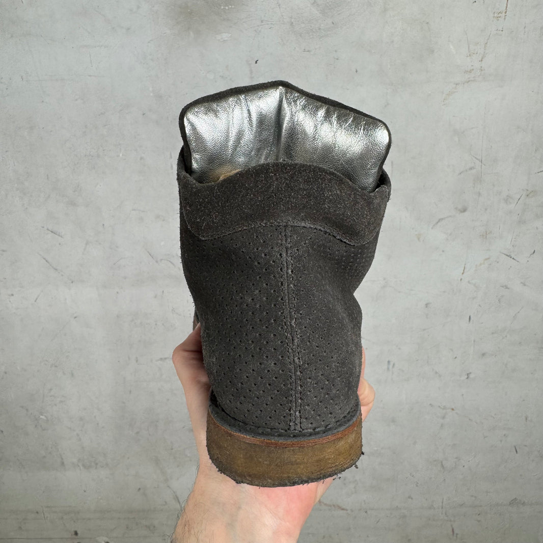Chanel Interlocking CC Logo Brown Boots
