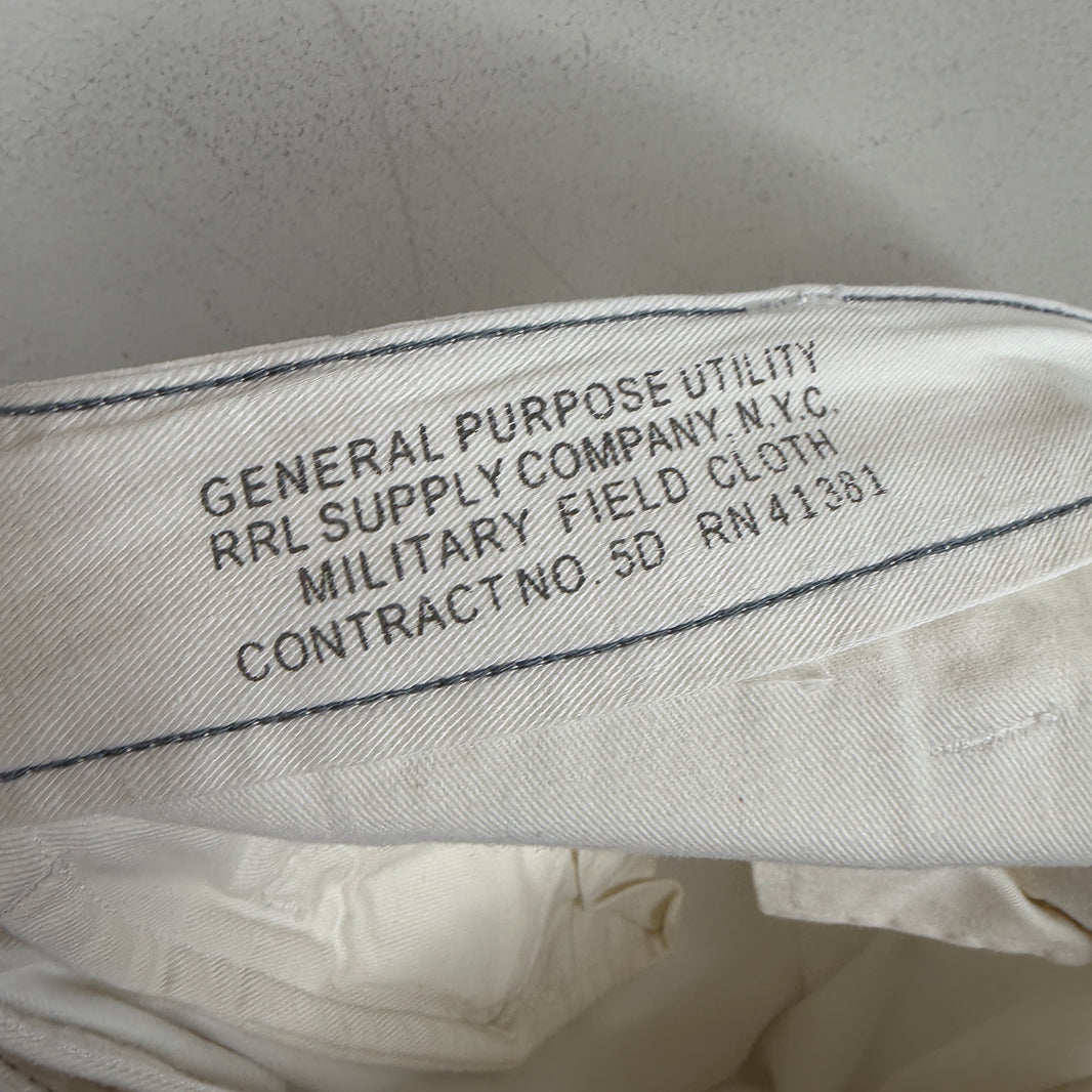 RRL White Herringbone Pants
