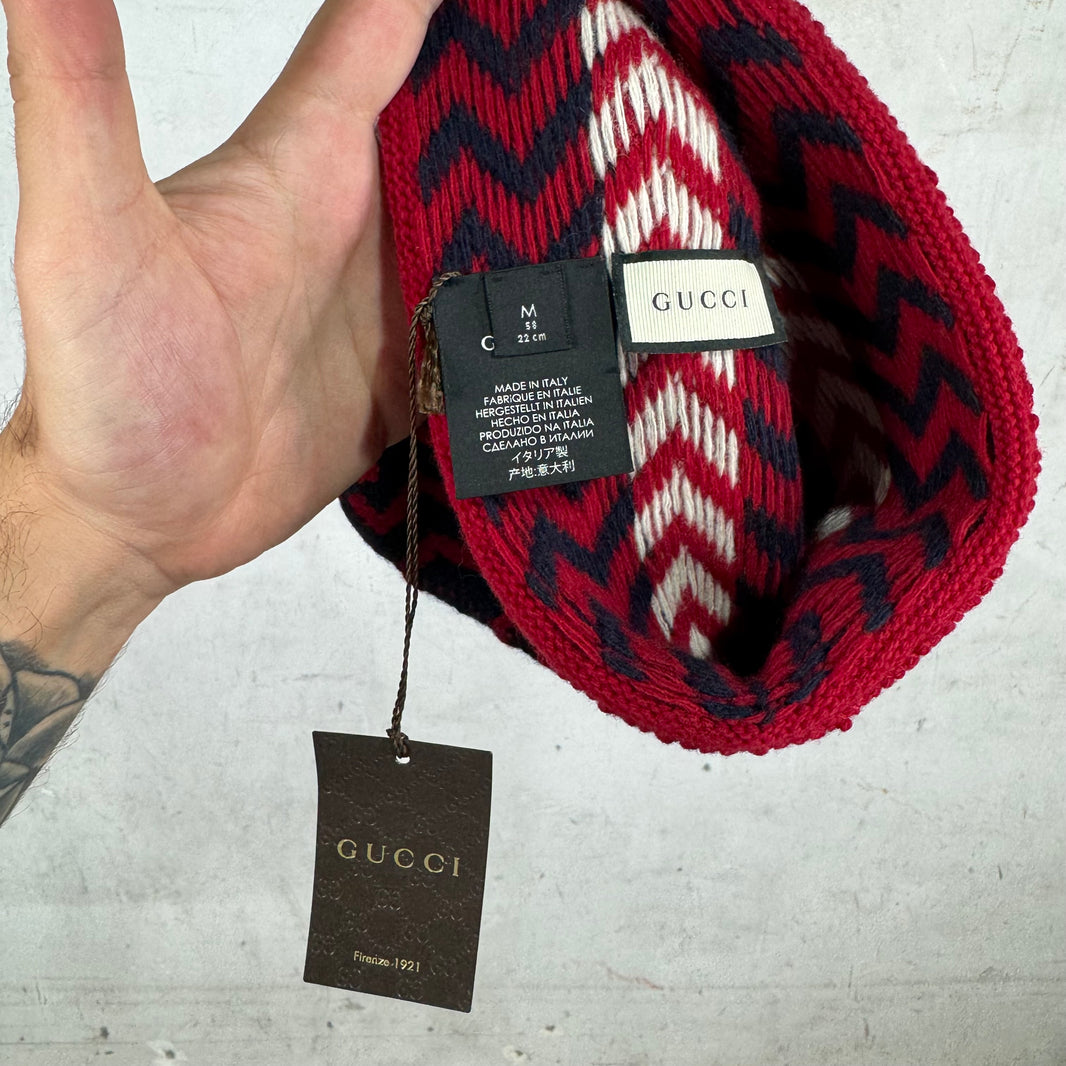 Gucci BNWB Chevron Wool Beanie
