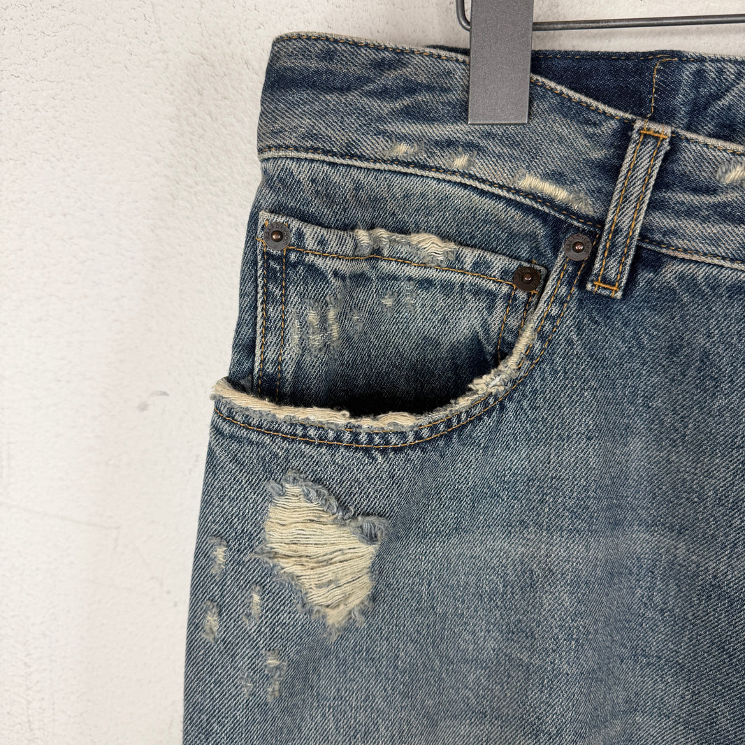 Balenciaga Mud Show Destroyed Jeans