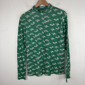 ERL Green Printed Waffle Thermal Longsleeve T-Shirt