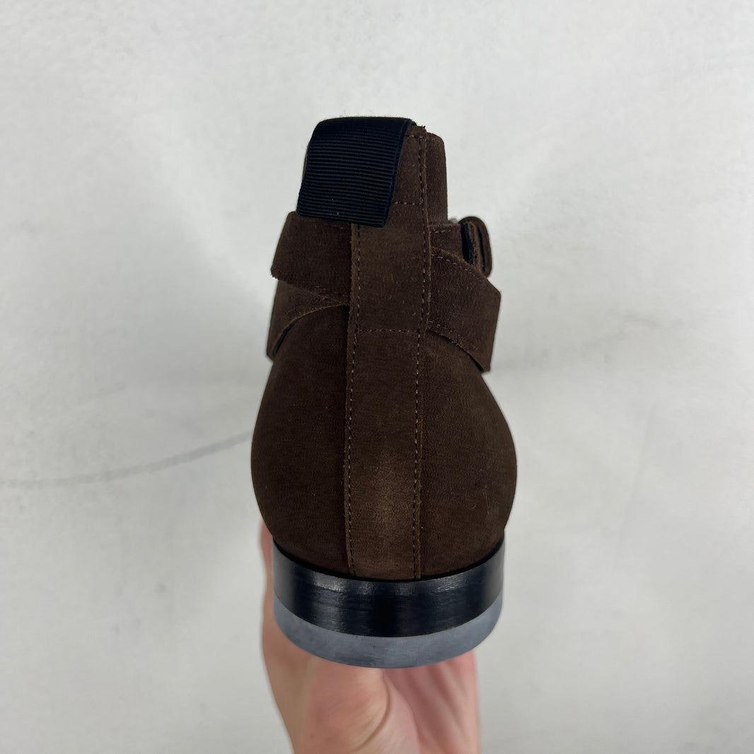 Saint Laurent Brown Jodphur Suede Boots