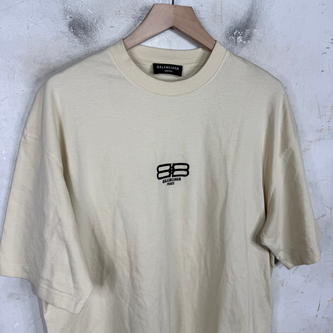 Balenciaga Paris Icon Beige T-Shirt