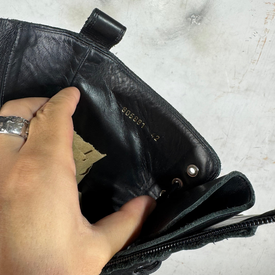 Balenciaga Black Leather Stomper Boots