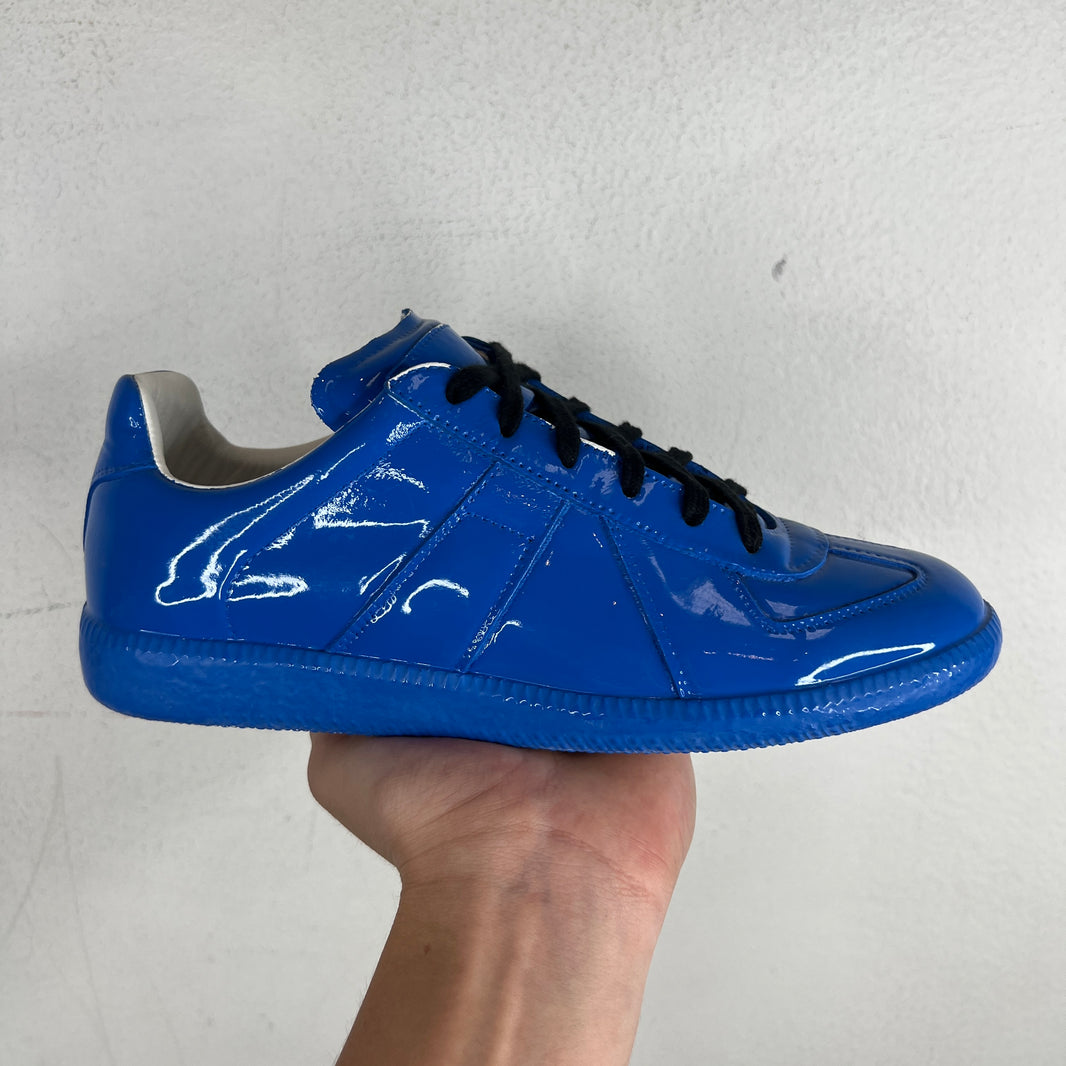 Margiela Blue Patent Leather Replica Sneakers