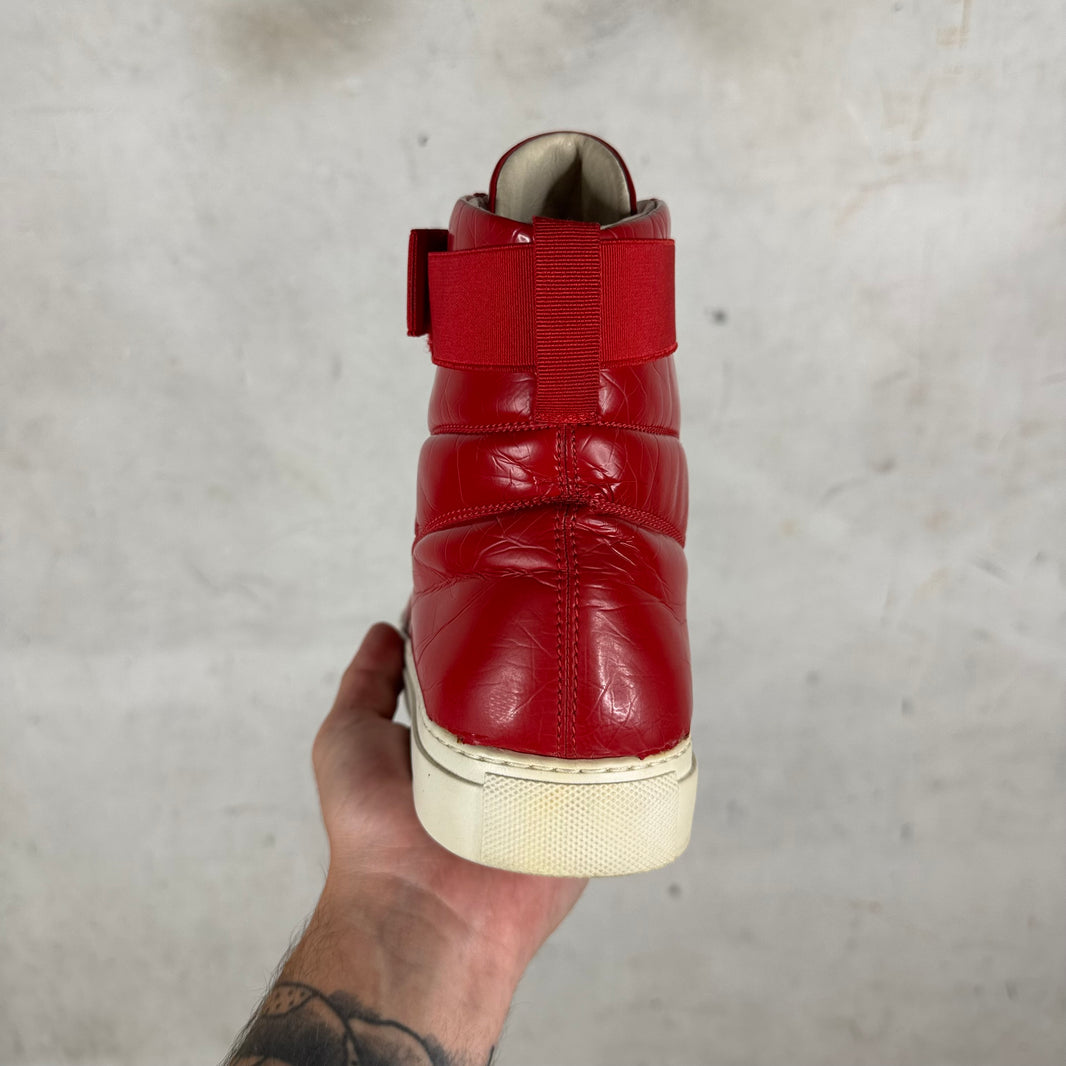 Raf Simons Red Leather Vandal Sneakers