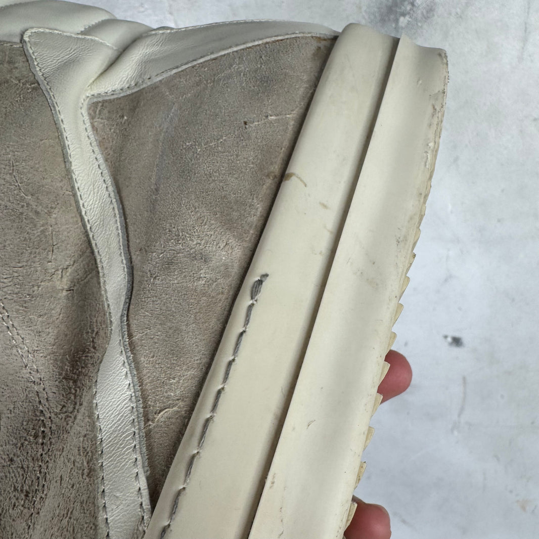 Rick Owens Gray Suede Geobaskets