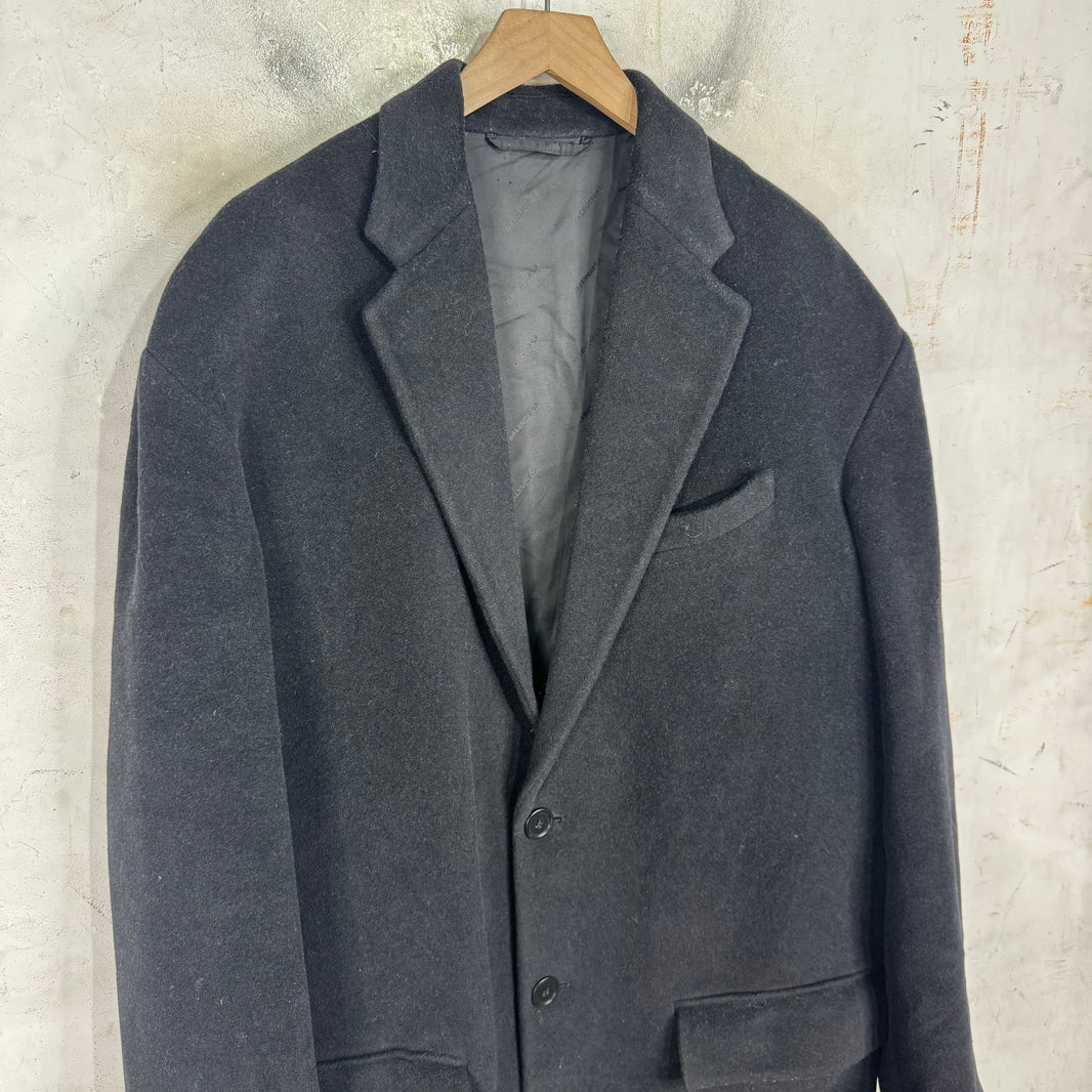 Balenciaga Wool Alpaca Floor Trench Coat