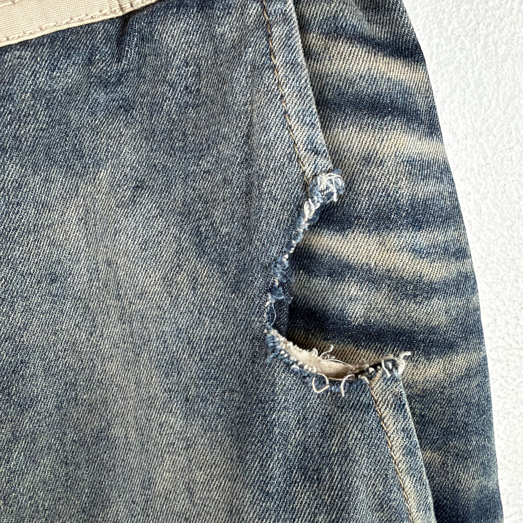 DRKSHDW Long Drawstring Hustler Denim Trousers