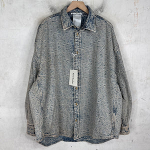 Acne Studios Jacquard Logo Denim Overshirt
