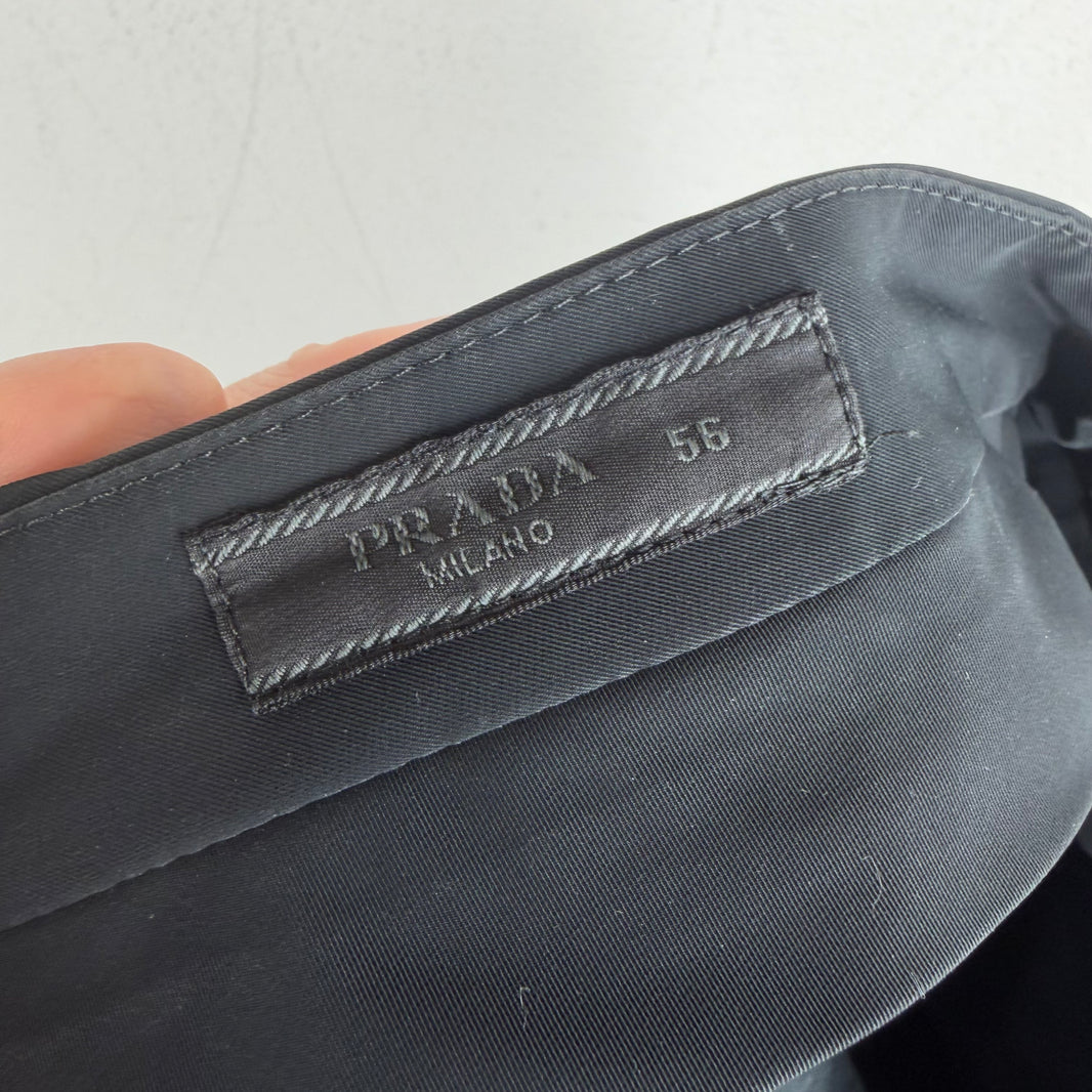 Prada Poly Blend Black Trousers