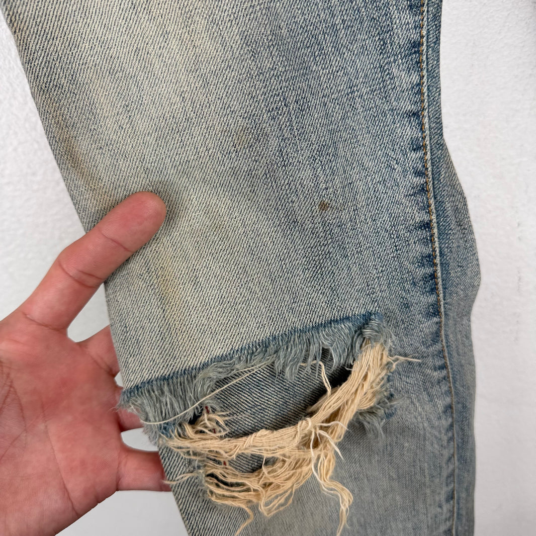 Saint Laurent Selvedge D10 Distressed Jeans