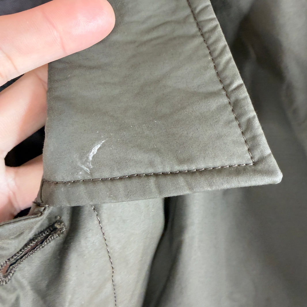 Prada Olive Green Nylon Trench Coat