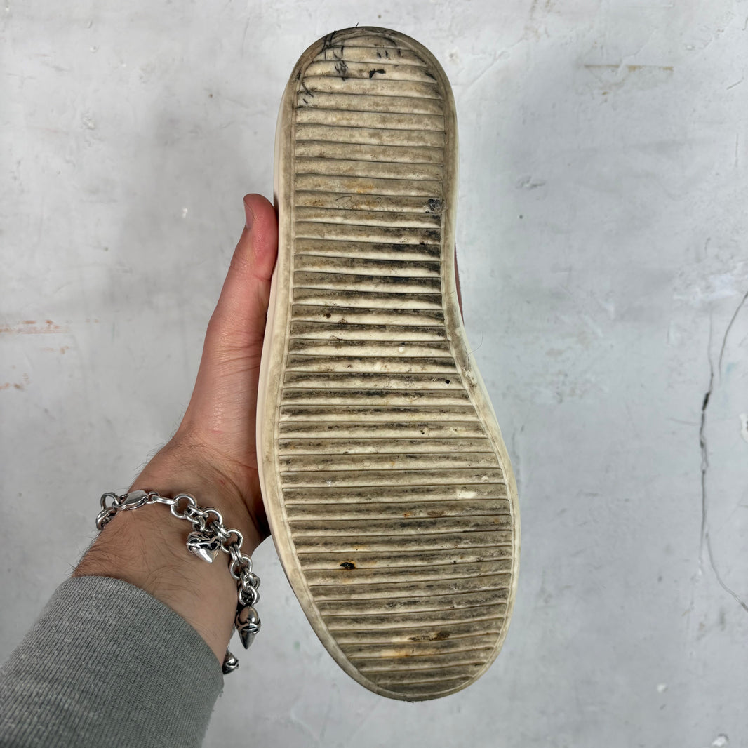 Rick Owens Burgundy Suede Vintage Sneakers