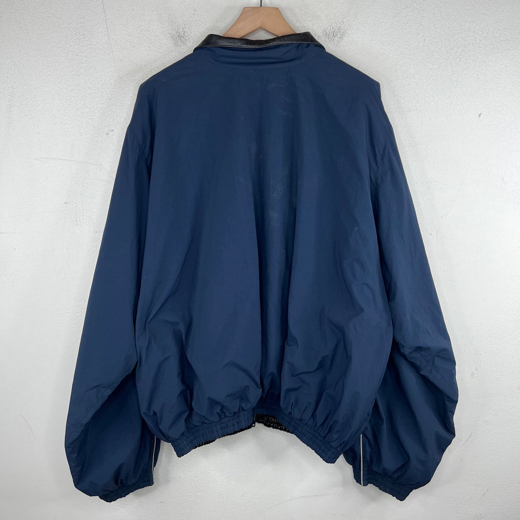 Balenciaga Loop Logo Leather Track Jacket