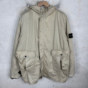 Stone Island 90's Beige Padded Canvas Lined Jacket