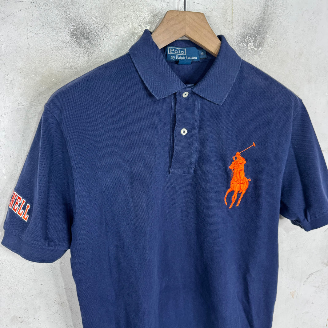 Ralph Lauren Bucknell Navy Orange Pony Polo