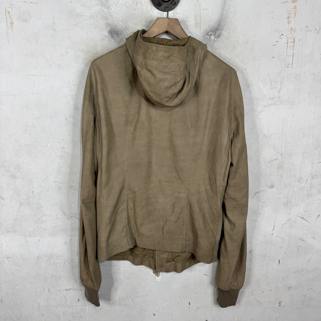 Rick Owens Leather Scuba Zip Jacket