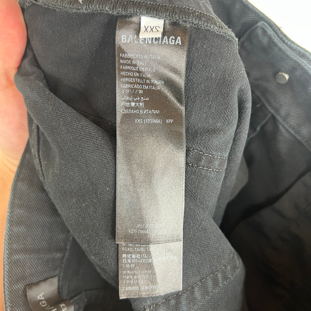 Balenciaga Black Baggy Drawstring Jeans
