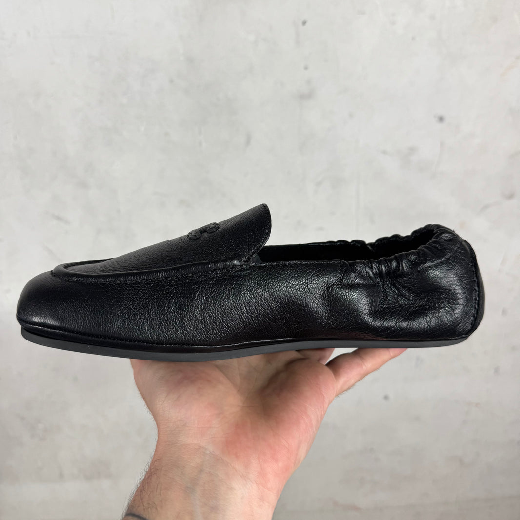 Celine Leather Triumph Slip Loafers