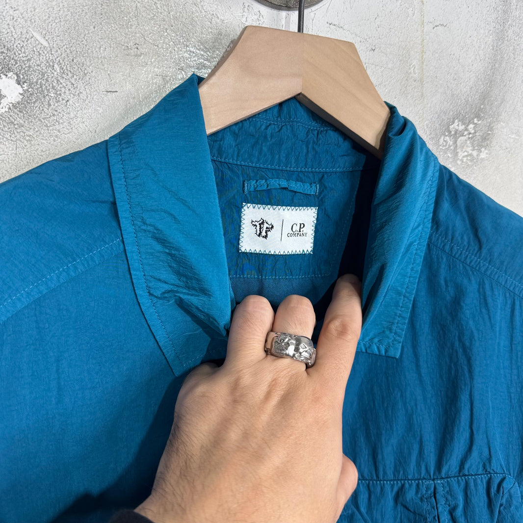 CPCompany x Throwing Fits Teal Metallic Cargo Jacket