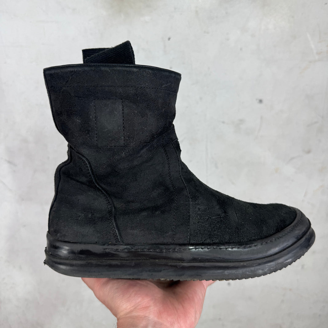 Rick Owens Suede Pull Boots