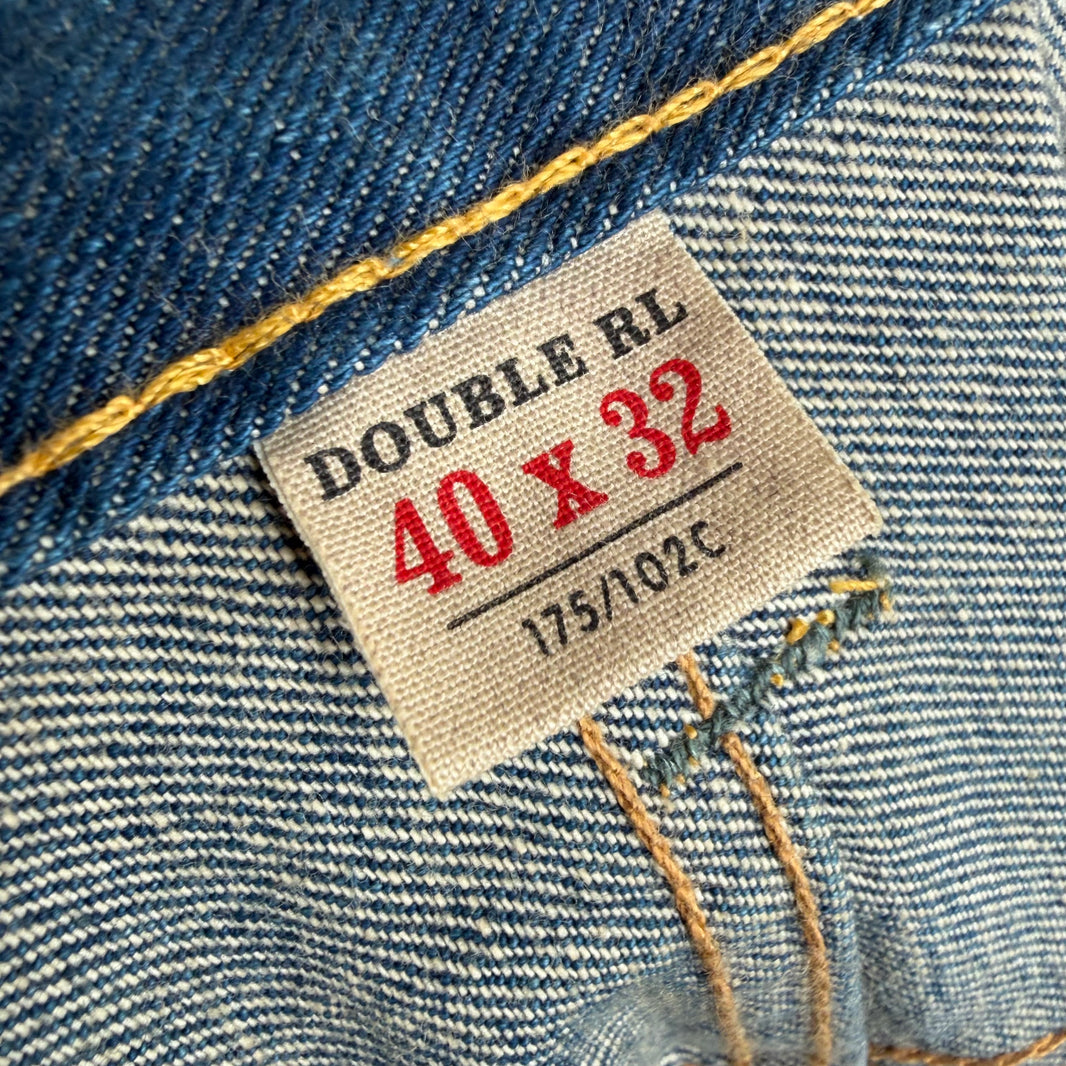 RRL Straight Leg Whiskered Jeans