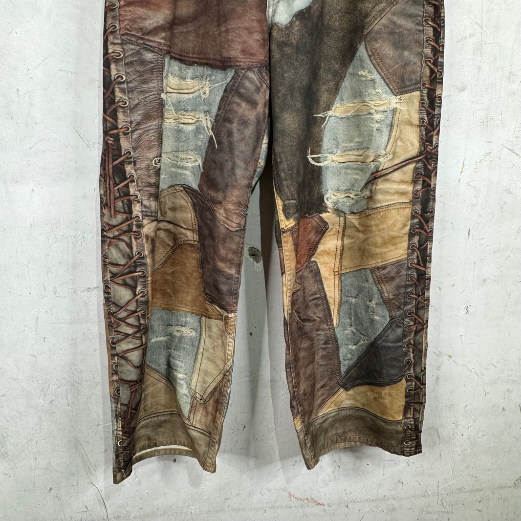 Acne Studios Trompe Leather Baggy Jeans