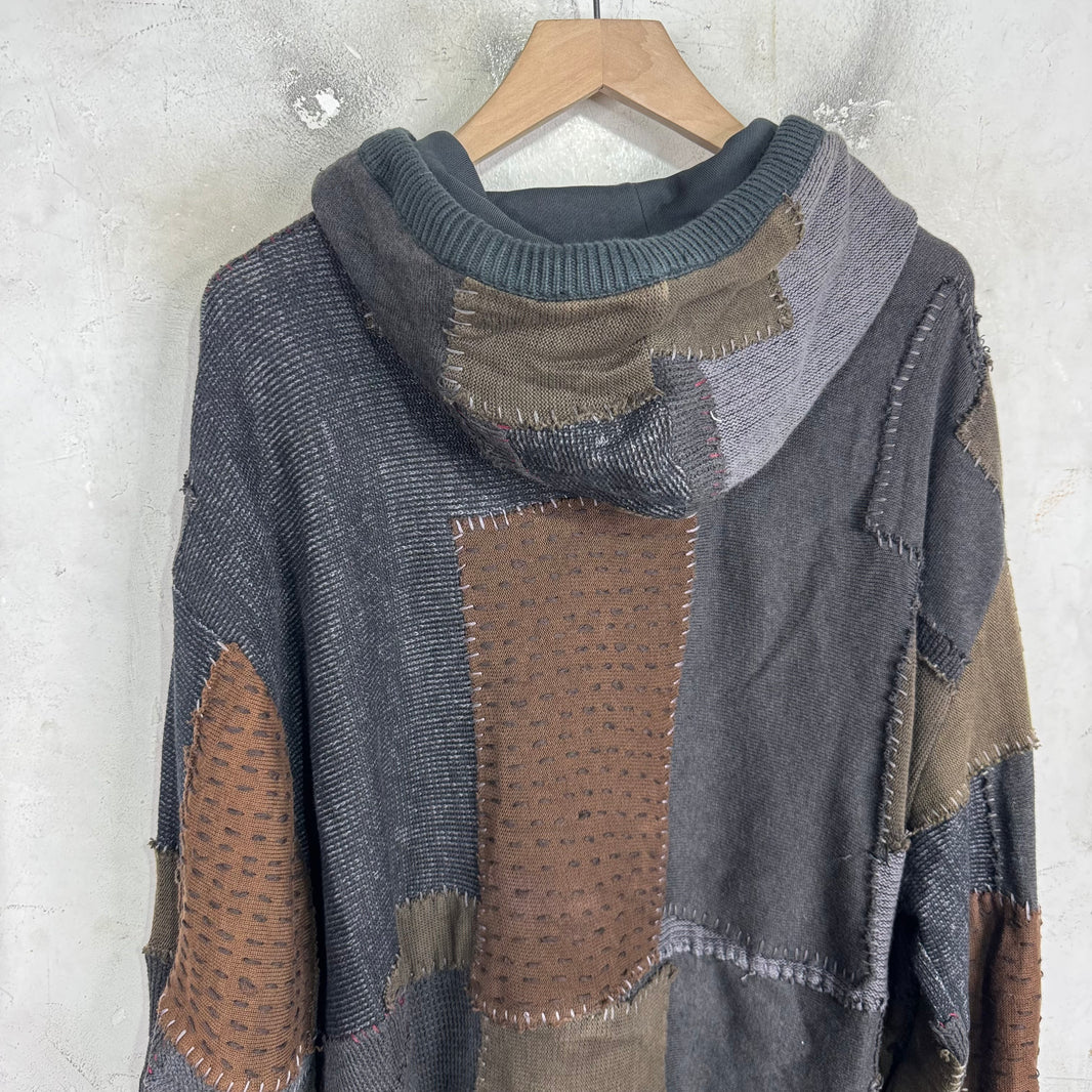 Supreme x Blackmeans Patchwork Knit Zip Hoodie