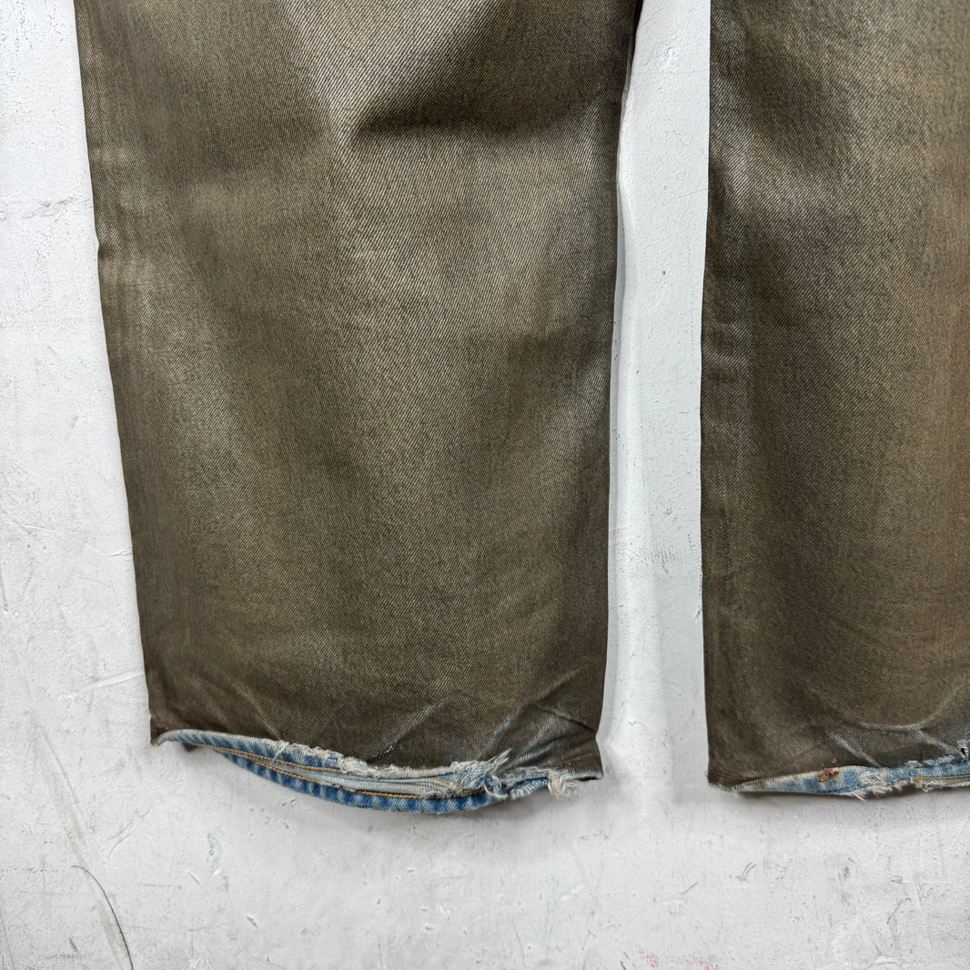 Acne Studios Waxed Baggy Jeans