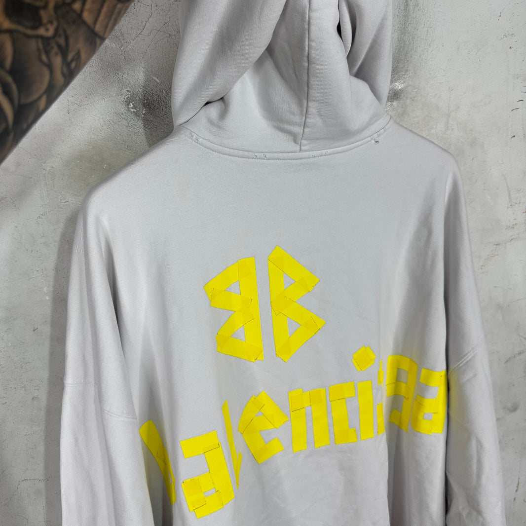 Balenciaga White Tape Hoodie