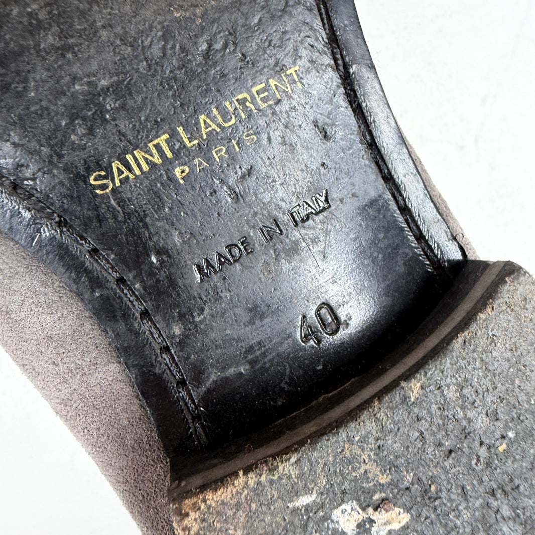 Saint Laurent Grey Jodhpur Boots